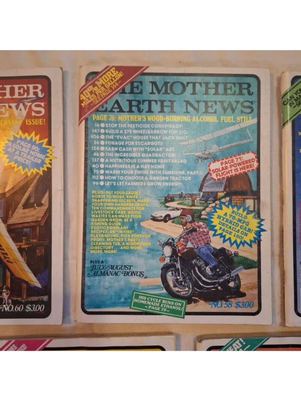 Mother Earth News Magazines 5 Lot 1978 1979 Vintage Homesteading Garden DIY Farm